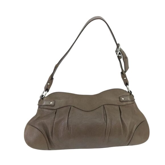 Salvatore Ferragamo Gancini Shoulder Bag Leather Brown Silver Auth bs19987 - Picture 2 of 16